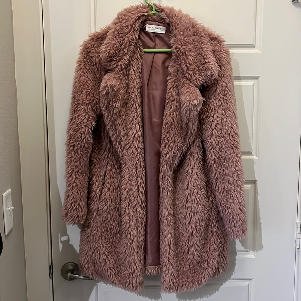 Pink Fur Coat, long